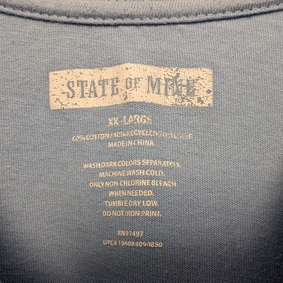 MINNESOTA State XXL Blue State Of Mind Cotton Short Sleeve Tee - Picture 6 of 8